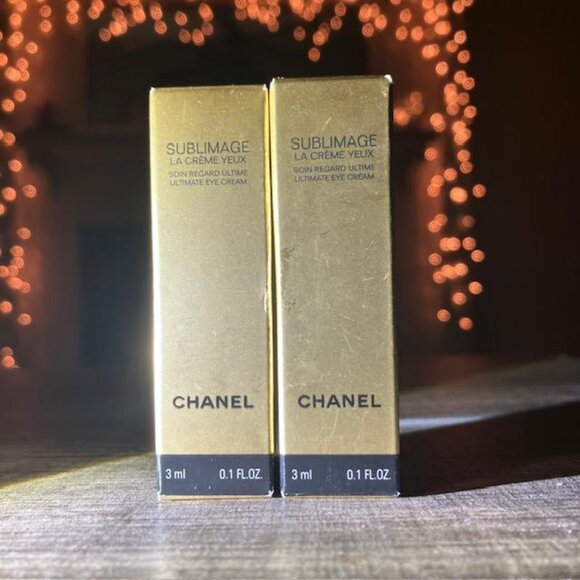 -Lot of 2 🌺- Chanel Sublimage La Creme Yeux Ultimate Regenerating Eye Cream 3ml - Picture 2 of 7